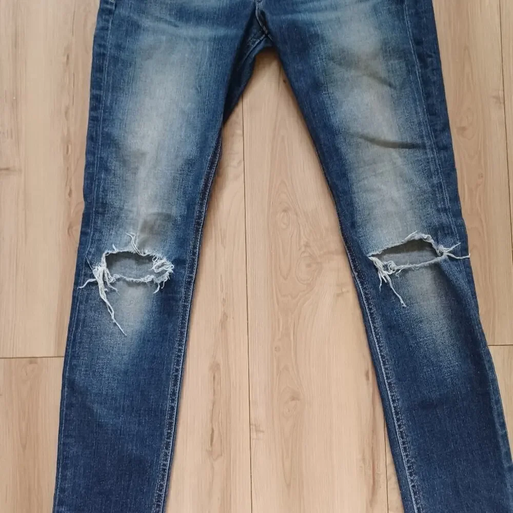 Rag & Bone The Skinny Jeans Pacifico Low Rise Destroyed 24 - Picture 6 of 8